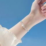 925 Silver Bead Charm Bracelet Bangle Bohemian Jewelry Gift