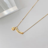 925 Sterling Silver Smile Face Pendant Necklace for Women