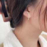925 Silver Zircon Climber Earrings for Women Ear Crawler
