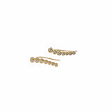 925 Silver Zircon Climber Earrings for Women Ear Crawler