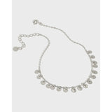 925 Sterling Silver Tassel Ankle Bracelet Woman Accessories
