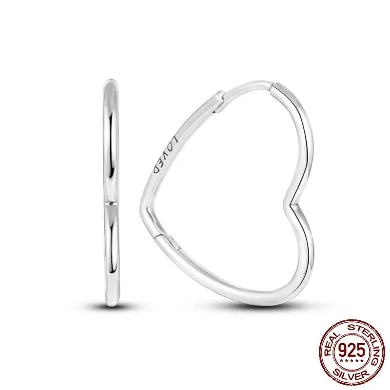 925 Silver Shambhala Diamond Ball Earrings Long Fringed Heart Shape