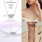 925 Silver Sunflower Necklace For Women Wedding Gift