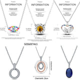 925 Silver Sunflower Necklace For Women Wedding Gift