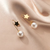 925 Silver Shell Bead Star Earrings Sweet Ear Jewelry