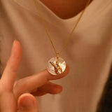 925 Silver Pearl Rabbit Pendant Necklace Women 20k Yellow Plating Jewelry