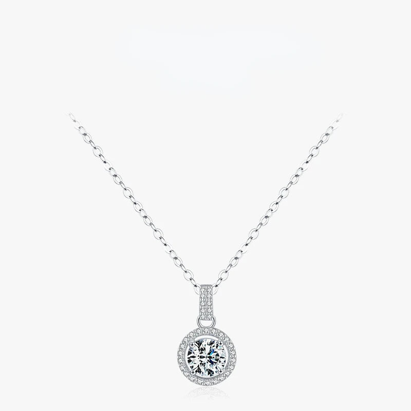 925 Silver Zircon Geometric pendant Necklaces Women Jewelry