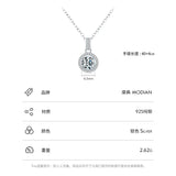 925 Silver Zircon Geometric pendant Necklaces Women Jewelry