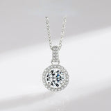 925 Silver Zircon Geometric pendant Necklaces Women Jewelry