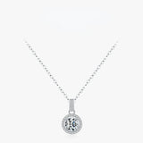925 Silver Zircon Geometric pendant Necklaces Women Jewelry