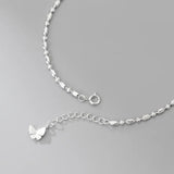 925 Silver Butterfly Anklets Fine Foot Chains Ankle Bracelets