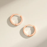 925 Silver Enamel Hoop Earrings Women Rose Plating