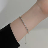 925 Sterling Silver Bead Bracelet Retro Tassel Hypoallergenic Jewelry