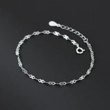925 Silver Infinity Chain Bracelet Hollow Pattern Fine Jewelry