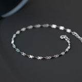 925 Silver Infinity Chain Bracelet Hollow Pattern Fine Jewelry