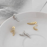 925 Silver Line Earrings Micro-paved Front Back Post Stud Hypoallergenic