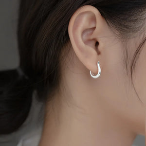 925 Silver U-shaped Clip Earrings Geometric Ear Clips
