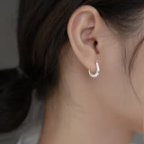 925 Silver U-shaped Clip Earrings Geometric Ear Clips