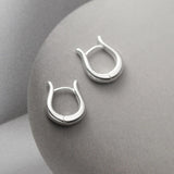 925 Silver U-shaped Clip Earrings Geometric Ear Clips
