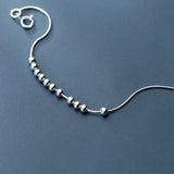 925 Sterling Silver Balls Bracelet for Women Link Chain Anklet Fine Jewelry