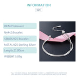 925 Silver Layer Snake Chain Bracelet Women Fine Jewelry