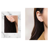 925 Sterling Silver Spiral Earrings Minimalist Ear Cuff Wrap Earring