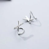925 Sterling Silver Spiral Earrings Minimalist Ear Cuff Wrap Earring