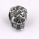 Genuine 925 Sterling Silver Skull Beads for Bracelet Pendant Mother