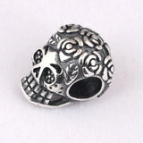Genuine 925 Sterling Silver Skull Beads for Bracelet Pendant Mother