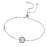 925 Silver Micro Pave CZ Charm Bracelet for Women