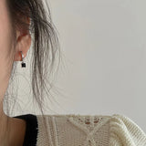 925 Sterling Silver Small Hoop Earrings Circle Hoops Stone Fine Jewelry