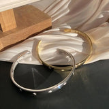 925 Silver Zirconia Star Cuff Bangles Wedding Jewelry