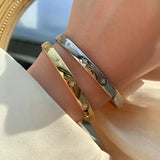 925 Silver Zirconia Star Cuff Bangles Wedding Jewelry