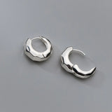 925 Sterling Silver Small Hoop Earrings Smooth Cut Hypoallergenic Jewelry