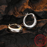 925 Silver Vintage U Shape Hoop Earrings for Women Wedding Party