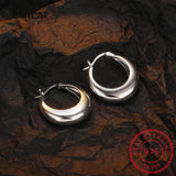 925 Silver Vintage U Shape Hoop Earrings for Women Wedding Party