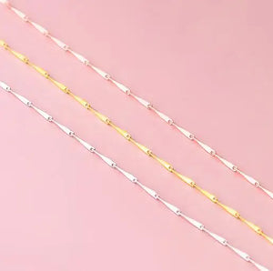 925 Silver Snake Bone Chain Necklace 18k Rose DIY Jewelry Findings