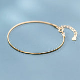 925 Silver Snake Chain Bracelet Classic Thin Bangle