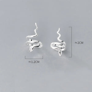 925 Silver Snake Ear Cuff Wrap Earrings Non-Pierced Cartilage