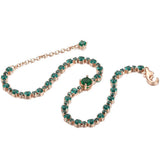 925 Silver Green Pav? Heart Mouse Bracelet Women Bead Charm Gift DIY