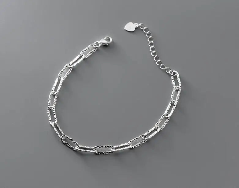 925 Silver Gypsophila Bracelet Cross Star Bead Adjustable