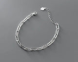 925 Silver Gypsophila Bracelet Cross Star Bead Adjustable