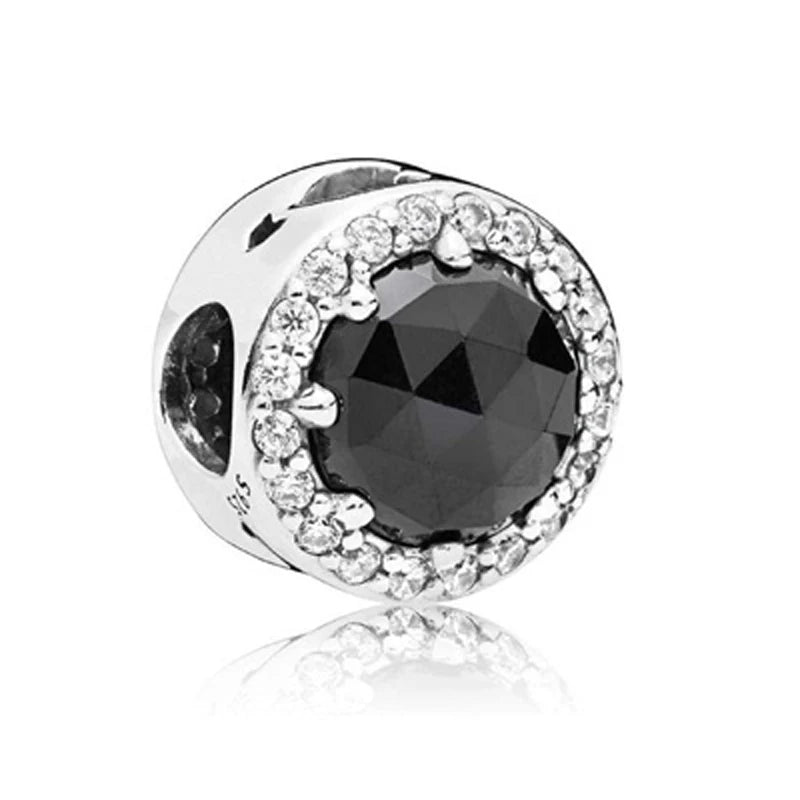 925 Sterling Silver Pink Beads Bracelet Charms for Women