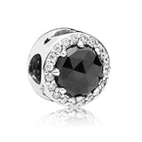 925 Sterling Silver Pink Beads Bracelet Charms for Women