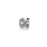 925 Silver Heart Pendant Baby Carriage Charm for Bracelets