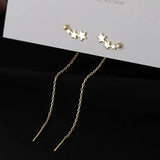 925 Silver Star Earrings Ear Studs for Women Wedding Party