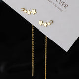 925 Silver Star Earrings Ear Studs for Women Wedding Party