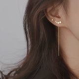 925 Silver Star Earrings Ear Studs for Women Wedding Party