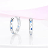 Sterling Silver Star Earrings Zircon Ear Studs Wedding Jewelry Gift