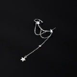 925 Silver Star Tassel Earrings for Women